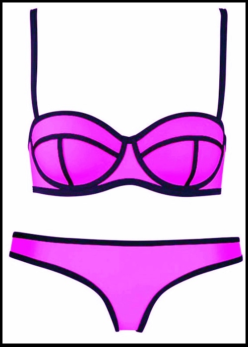 Pink-Fuchsia bandage bikini